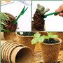 Woohome 153 PCS Pots Biodégradables, 100 PCS Pot de Semis en Fibre Biodégradable de 6 cm, Etiquettes Blanches en Plastique, Outi