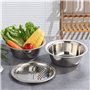 Set de 3 bols à mélanger en acier inoxydable de 28 cm avec saladier et râpe empilable pour râper le fromage, hacher les légumes 