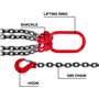 Mophorn Chaîne de Levage de Poids à 4 Pieds Élingue en Acier Allié 2 m Diamètre Chaîne 8 mm Capacité Charge 4 T Élingue de Chari