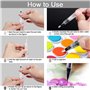 6 pièces Pinceau à Réserve d'eau Pinceau Aquarelle Pinceau Rechargeable avec réservoir d'eau