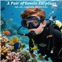 ZEEOYAN Bouchon d'oreille de natation piscine enfant (4-12 Ans), 4 Paires bouchon oreil piscine Silicone Réutilisables et Imperm