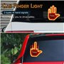 Lumière amusante de doigt de voiture avec télécommande, donnez à l'oiseau, l'amour et la vague aux conducteurs, panneaux de rage