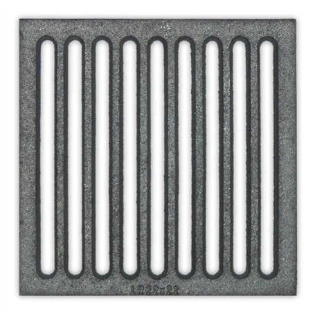 Grille de cheminée Grille en fonte carrée Grille d'angle Grille de four 22 x 22 cm