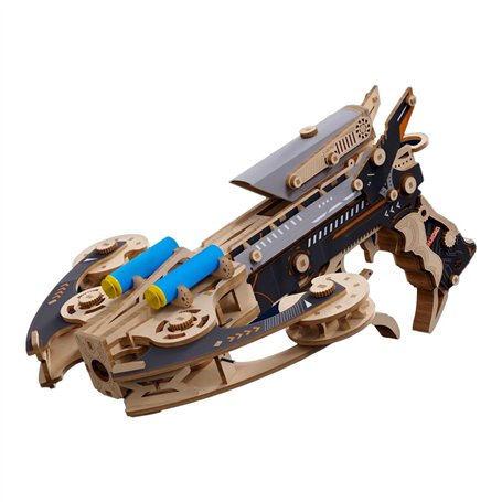Funwetrike Puzzle en bois 3D - Modèle d'assemblage d'arbalète - Steampunk fabriqué à la main - Puzzle mécanique en bois - Casse-