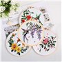 Kit de Démarrage de Broderie, 4 Pièces Kit de Broderie, Motif Colibri et Fleurs Kit Broderie, Kit Point de Croix avec Cercle à B