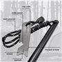 Newaner Allume feu XXL Firesteel, Lanière avec paracorde Briquet à Silex Allume feu Kit Naturel, Grattoir en Acier avec échelle 
