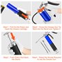 Ceisazira Lot de 4 Tubes, Pompe a Graisse Manuelle Cartouche, Pneumatique Pistolet Haute Pression Graisses, Grease Guns avec Poi