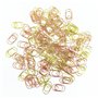 SamHeng 100 Pièces Mini Diamant Trombones, Petit Métal Trombones de Bureau Marque-page Clips Mémo Pinces à Papier pour École Org