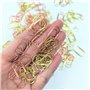 SamHeng 100 Pièces Mini Diamant Trombones, Petit Métal Trombones de Bureau Marque-page Clips Mémo Pinces à Papier pour École Org