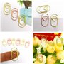 SamHeng 100 Pièces Mini Diamant Trombones, Petit Métal Trombones de Bureau Marque-page Clips Mémo Pinces à Papier pour École Org