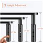 PUTORSEN Métal Moniteur Stand - Support Ordinateur Portable, Support Ecran PC avec 3 hauteurs Ajustable pour Laptop/Imprimante/P