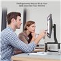 PUTORSEN Métal Moniteur Stand - Support Ordinateur Portable, Support Ecran PC avec 3 hauteurs Ajustable pour Laptop/Imprimante/P