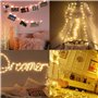 nnn Guirlande Lumineuse Photo, 12M 100LED Batterie Alimenté Photo Agrafe Fée Lumières Avec 50 Clips pour Décoration de Chambre, 