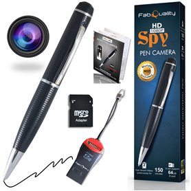 Premium bolígrafo espía cámara 1080P cámara oculta secreto. Libre 16 Go SD + lecteur de SD & 5 llena de tinta inc. Real HD Video