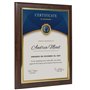 Plaque de présentation de certificat de 26