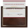 Plaque de présentation de certificat de 26,7 x 33 cm – Offert en bois de cerisier enduit avec un cadre doré de 21,6 x 27,9 cm – 