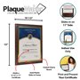 Plaque de présentation de certificat de 26,7 x 33 cm – Offert en bois de cerisier enduit avec un cadre doré de 21,6 x 27,9 cm – 