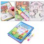 Zerodis Livre de dessin et coloriage à l’eau pour l’éducation précoce des enfants, livre en tissu avec styloe à eau pour peintur