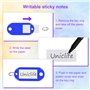 Skaaisont 30 Porte Clef Etiquette,Porte Clés en Plastique 10 Couleurs,Porte étiquette Inscriptibles pour de Maison,Peut être Uti