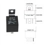 QitinDasen 5 Pièces 5 Broches Voiture Relais, 12V 40A SPDT Relais Automobile avec Prise de Faisceau et 14/16 AWG Pré-Câblé, pour