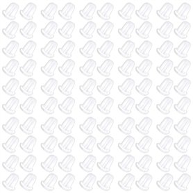 100 Pièces Fermoirs attache de Boucles d'Oreilles Silicone