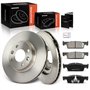 Frankberg Lot de 2 disques de frein + 4 plaquettes de frein essieu avant avec lubrifiant de frein