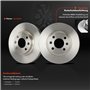Frankberg Lot de 2 disques de frein + 4 plaquettes de frein essieu avant avec lubrifiant de frein, compatibles avec Logan II - 2