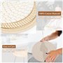 4 Dessous de Verre Ronds en Coton de 18 cm Decoration Table en Liège Set de Table sous Plat de Table Osier Absorbants Réutilisab