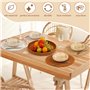 4 Dessous de Verre Ronds en Coton de 18 cm Decoration Table en Liège Set de Table sous Plat de Table Osier Absorbants Réutilisab