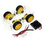 DollaTek Encodeur Intelligent de Vitesse de kit de châssis de boîte de Batterie de Voiture de Robot de Moteur pour Arduino - Qua