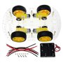 DollaTek Encodeur Intelligent de Vitesse de kit de châssis de boîte de Batterie de Voiture de Robot de Moteur pour Arduino - Qua