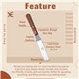 XE Spatule à Glaçage pour Gâteau –Spatule à Palette Coudé en Acier Inoxydable de21cm avec Manche en bois Antidérapant, Spatule à
