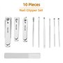 outils professionnels de soins des ongles en acier inoxydable