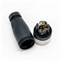2 connecteurs M12 5 broches femelle, fiche de connecteur d'actionneur aéronautique, connecteur circulaire codé M12 B IP67 connec