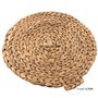 CHEUKYIU Lot de 3 sets de table ronds en jacinthe d'eau naturelle de 33 cm de diamètre et 1 cm d'épaisseur, tressés à la main en