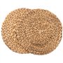 CHEUKYIU Lot de 3 sets de table ronds en jacinthe d'eau naturelle de 33 cm de diamètre et 1 cm d'épaisseur, tressés à la main en