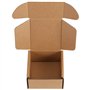 JEUIHAU Lot de 50 petites boîtes carton d'expédition ondulées en carton marron, carton de livraison pliable 15 x 10 x 6 cm