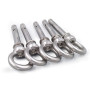 Preamer Lot de 5 boulons à anneau en acier inoxydable pour mur et béton M6 x 70 mm
