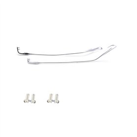 QYAJS 1 paire de branches de lunettes en métal sans monture (argenté)