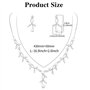 KBRPEY Parure Bijoux Femme Mariage Collier Et Boucles d'Oreilles à La Mode Avec Pendentif en Strass pour Le Cadeau de Fête des M