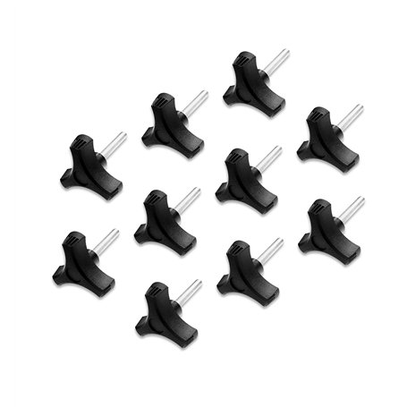 Lot de 10 écrous papillon à filetage mâle de 6