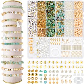 XULIERUX Perles Pierre Naturelle DIY Kit Bracelet