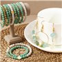 XULIERUX Perles Pierre Naturelle DIY Kit Bracelet, 1650 Perles pour Bracelet Adulte, Kit Complet avec Perles Resine, Lettres, Ac