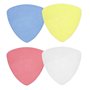 Jagowa Lot de 4 boîtes à craies triangulaires invisibles colorées pour le marquage de tissu (blanc