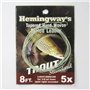 Riverruns Hemingway de fuselé tissé à la Main Nez en Forme Leader-Trout Pêche Fonde 8 FT5 X