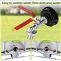 Robinet Cuve 1000L, 3/4" Raccord Cuve 1000 Litres, Robinet Cuve IBC en Alliage d'aluminium, Adaptateur Cuve Robinet, S60X6 Robin