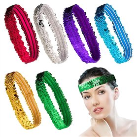 SamHeng 6 Pièces Bandeau à Paillettes