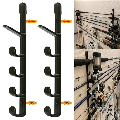 AUXPhome Support mural pour canne à pêche