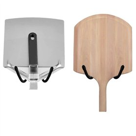 AUXPhome Lot de 2 Supports Muraux Universels pour Pelle à Pizza - Crochets de Suspension et Support de Présentation