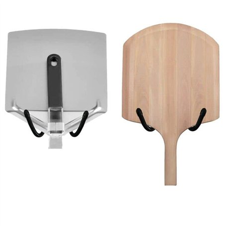 AUXPhome Lot de 2 Supports Muraux Universels pour Pelle à Pizza - Crochets de Suspension et Support de Présentation